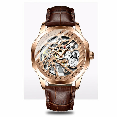 Mechanical Automatic Hollow Out Famous Watch For Men
