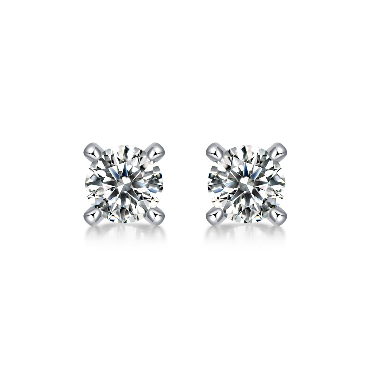 Earrings Set With 0.5-carat Top-quality Moissanite S925 Silver And Platinum-plated Stud Earrings
