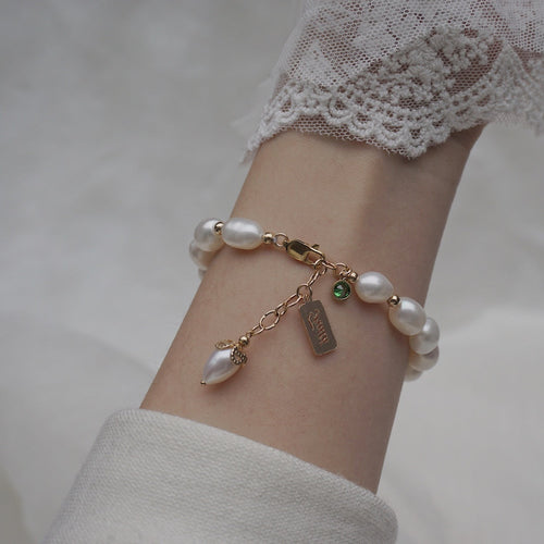 Natural Zircon Pearl Bracelet - Fashion Luxury Jewelry