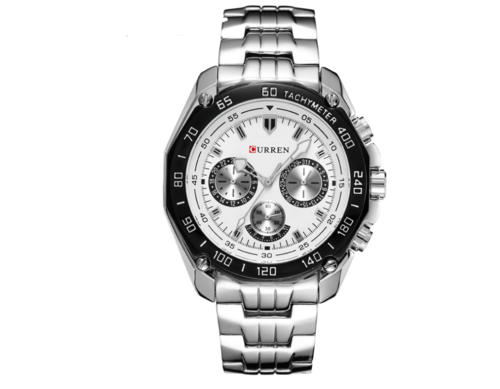 Fashion Three-eye Men's Steel Quartz Watch