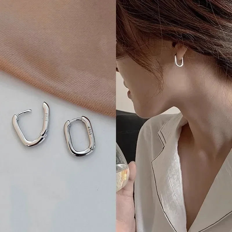 Bold Chunky Hoop Earrings – Stainless Steel Fashion