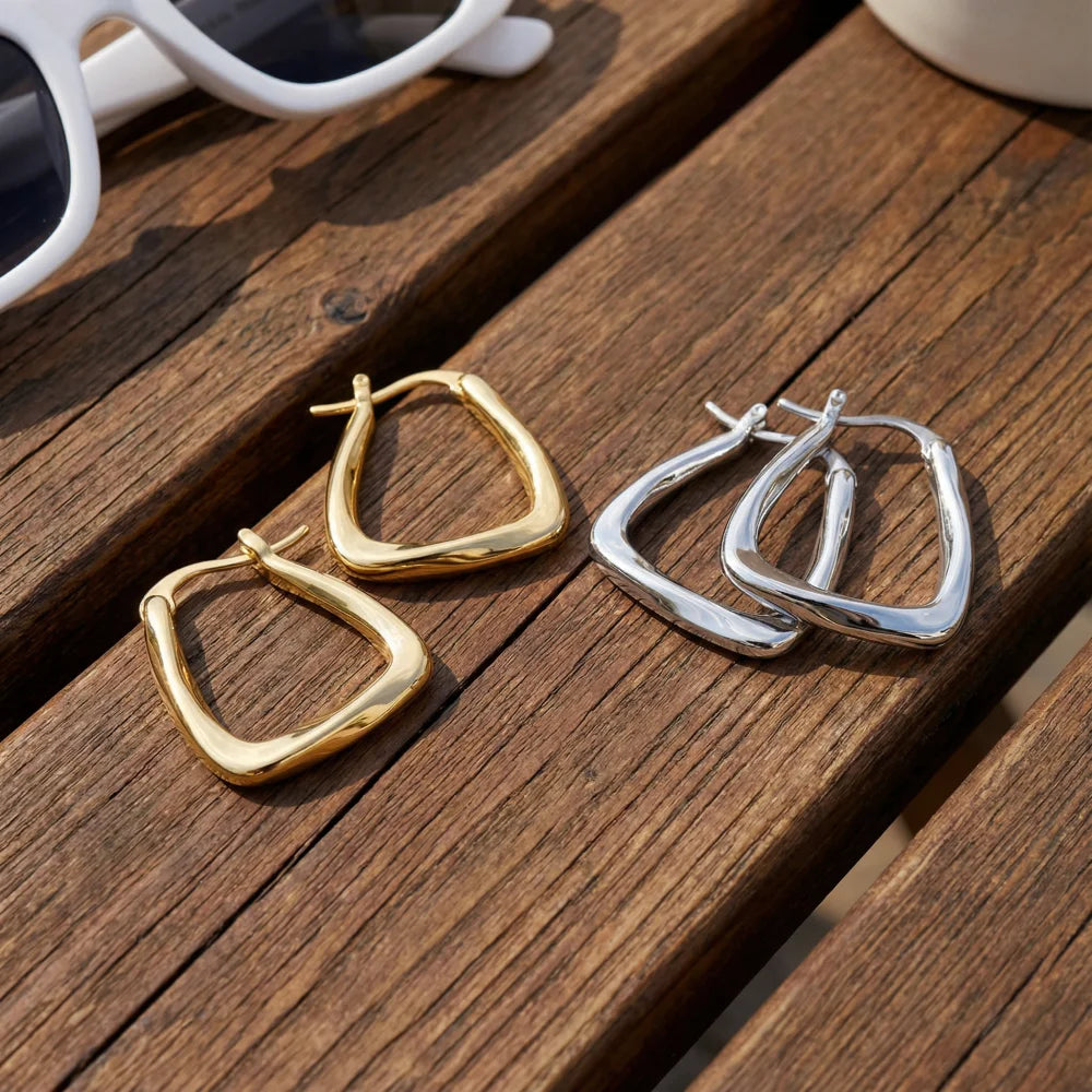 Creative Gold Stainless Steel Hoops