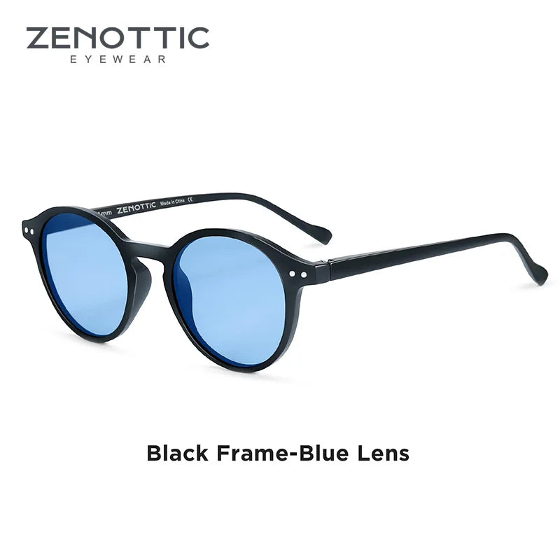 ZENOTTIC Kleine Runde Retro-Sonnenbrille, polarisiert
