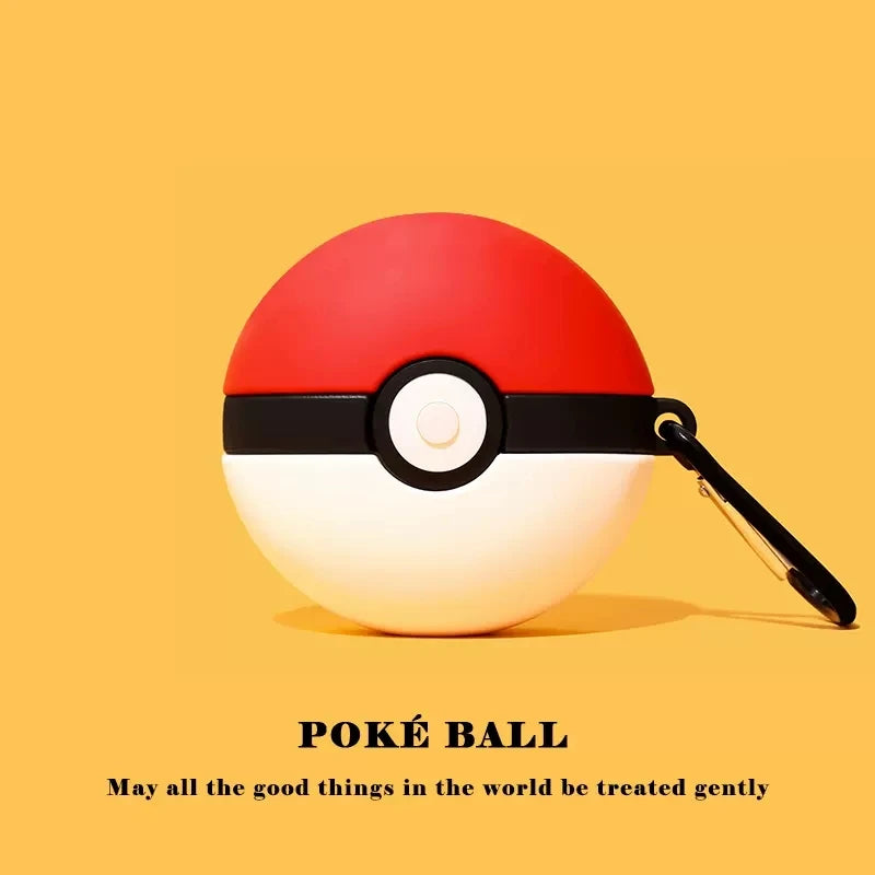 Pokeball Silicone AirPods Case – Cute Cartoon