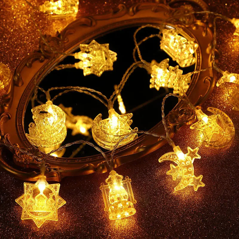 LED String Lights – Moon, Star & Lantern, Eid & Ramadan Decor