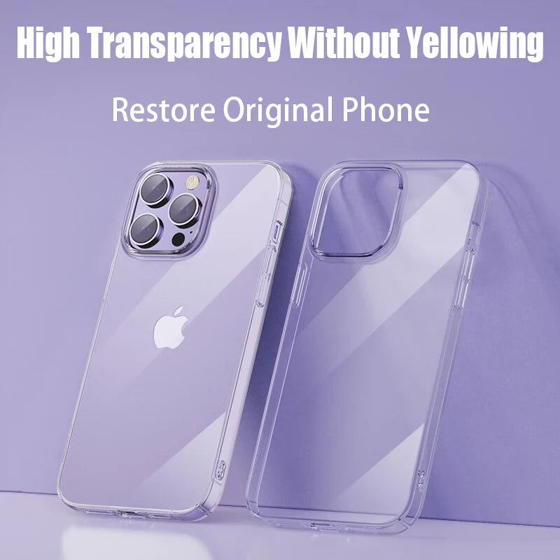 Transparent iPhone Case – YXY·CF, Anti-Scratch & Dustproof