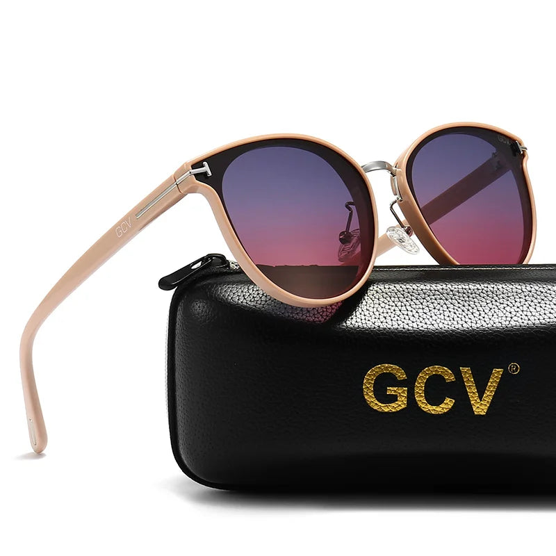 2025 GCV Polarized Cat Eye Women’s Sunglasses – Ultralight Frame