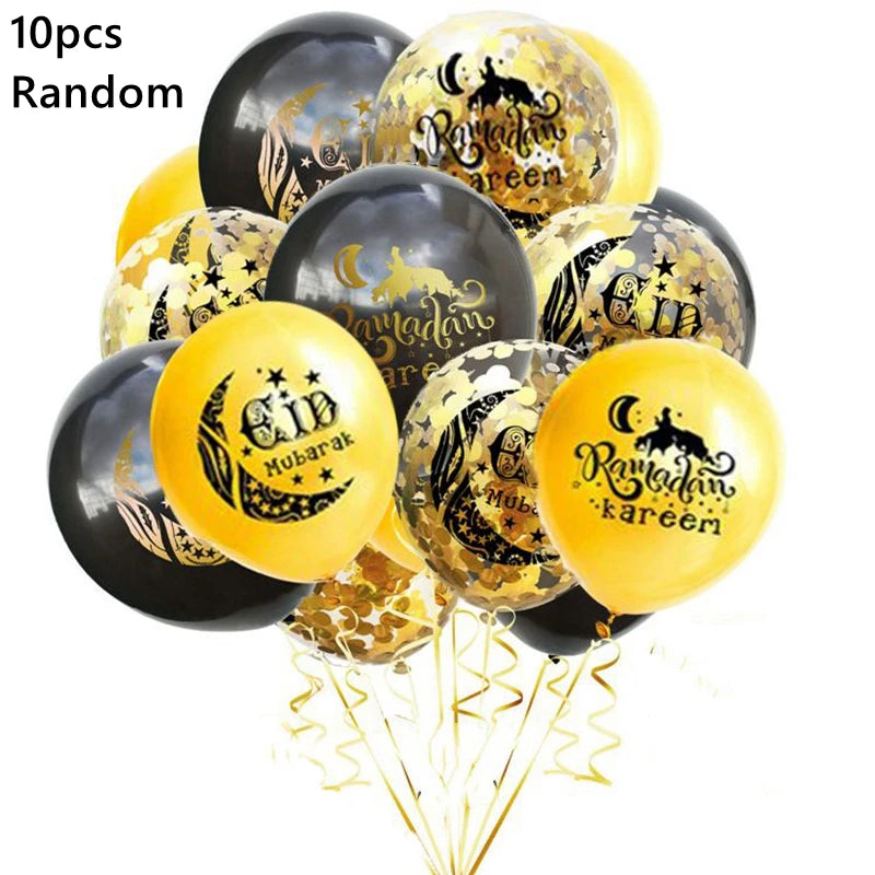 Eid Mubarak Balloons – 10PCS Set