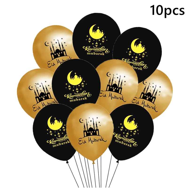 Eid Mubarak Balloons – 10PCS Set