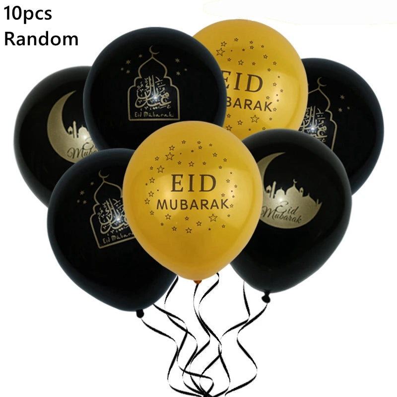 Eid Mubarak Balloons – 10PCS Set