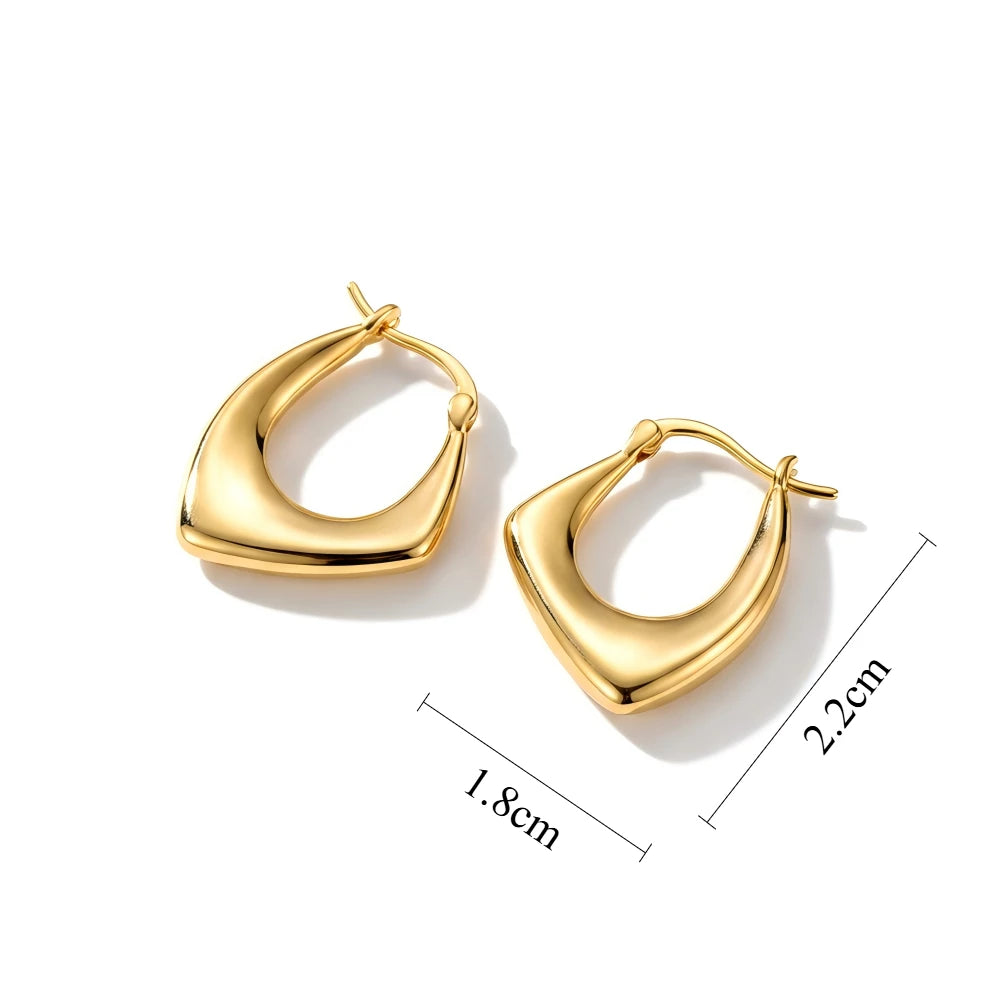 Creative Gold Stainless Steel Hoops