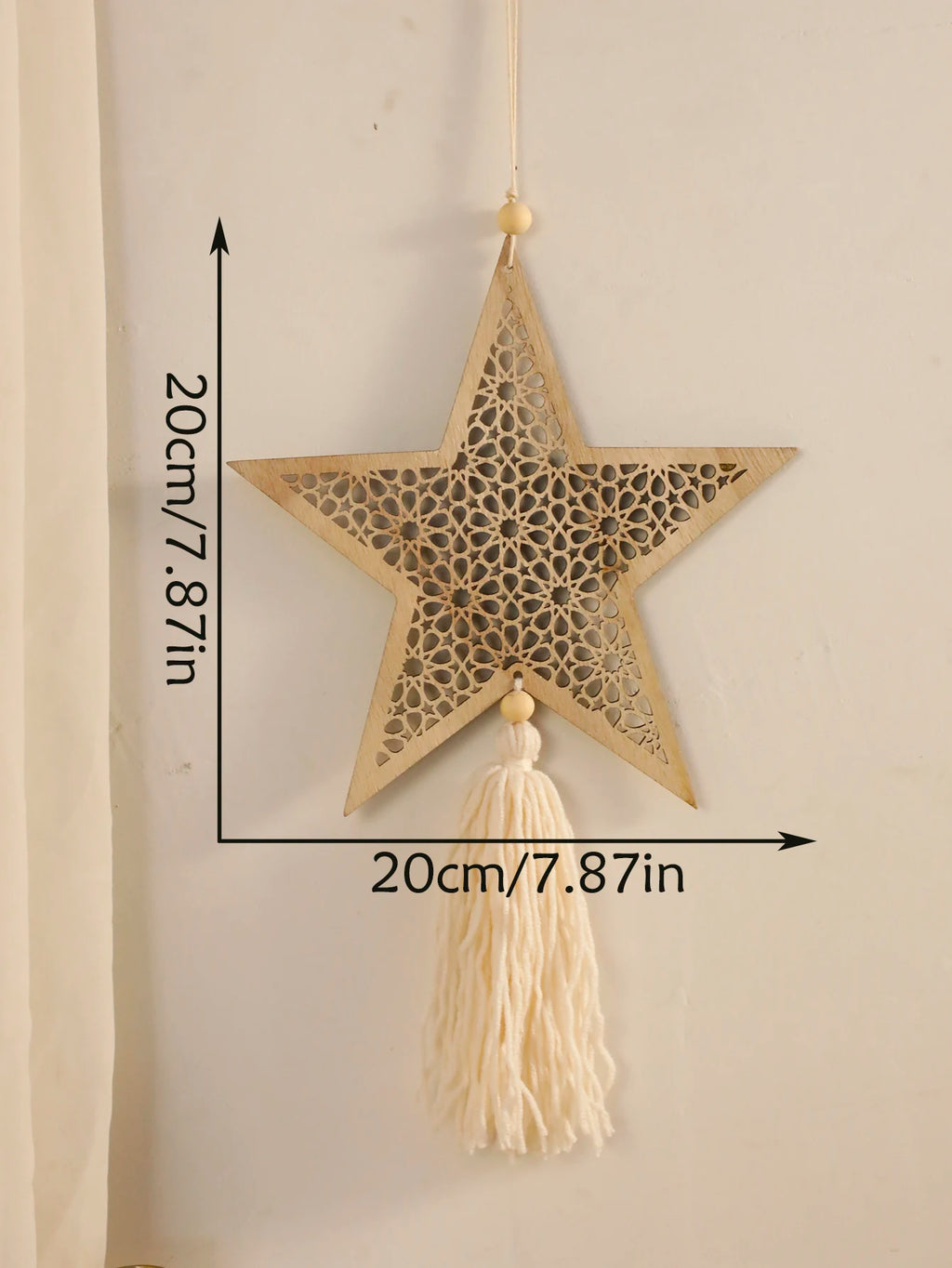 Ramadan Wooden Ornament – Moon & Star (Sold Individually)