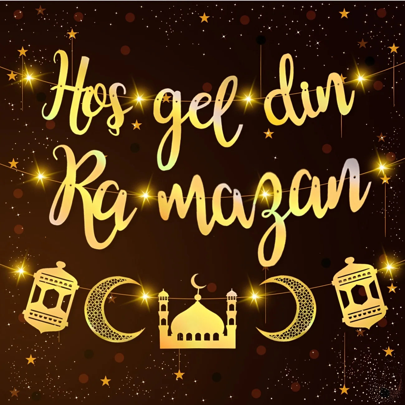 Ramadan Kareem Banner – Eid Mubarak Hanging Decoration