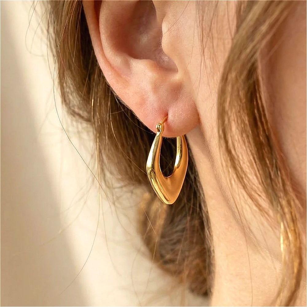 Creative Gold Stainless Steel Hoops