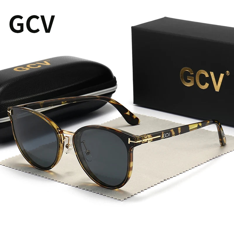 2025 GCV Polarized Cat Eye Women’s Sunglasses – Ultralight Frame