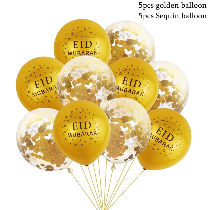 Eid Mubarak Balloons – 10PCS Set