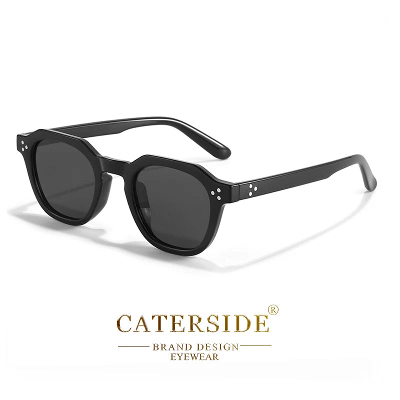 CATERSIDE Retro Polarized Unisex Sunglasses – TR90 Polygon Frame, Ultralight