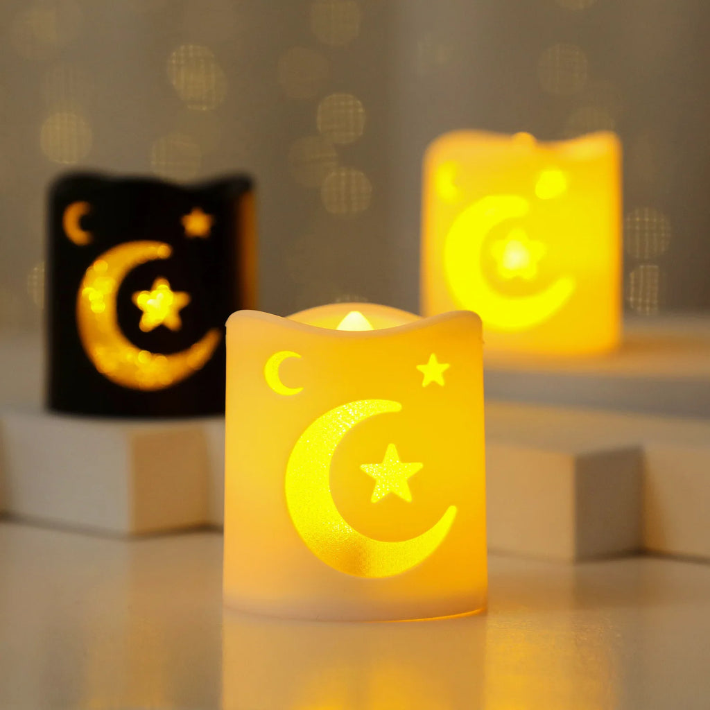 LED Ramadan Lanterns – Moon, Star & Castle, 4PCS