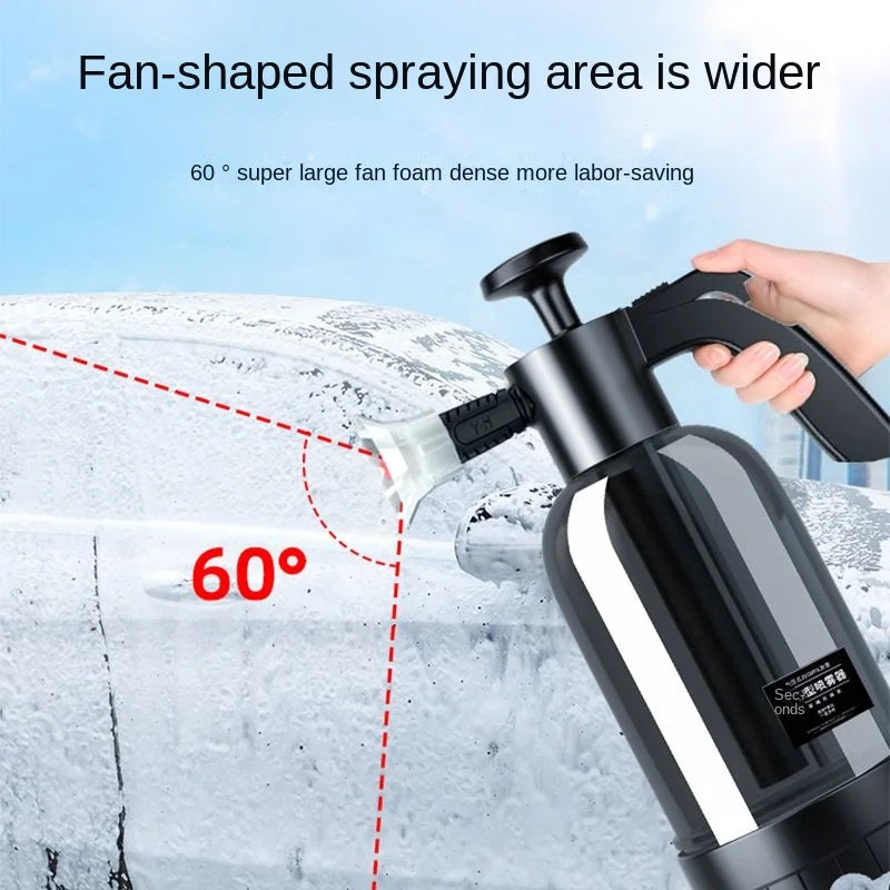 2L Hand Foam Sprayer with 3 Nozzle Types – For Car, Windows & Household Cleaning