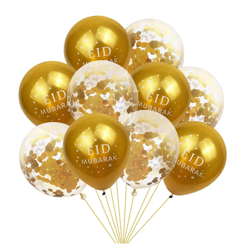 Eid Mubarak Balloons – 10PCS Set