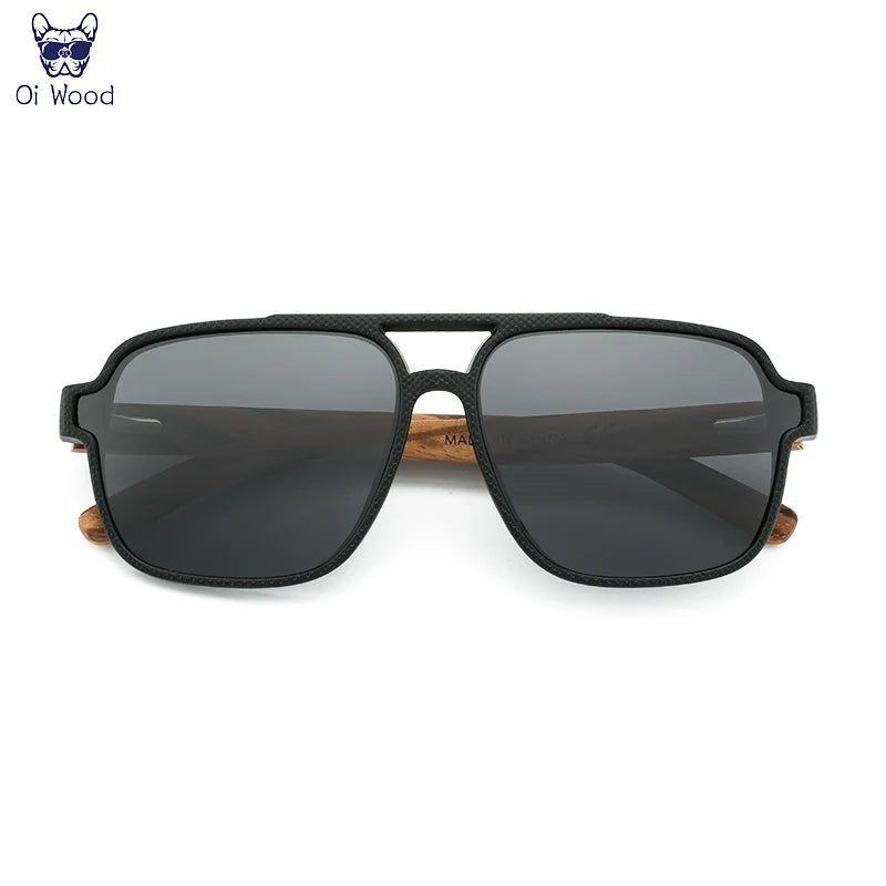 Oi Wood Men’s Sunglasses – Polarized, UV Protection, Eco-Friendly