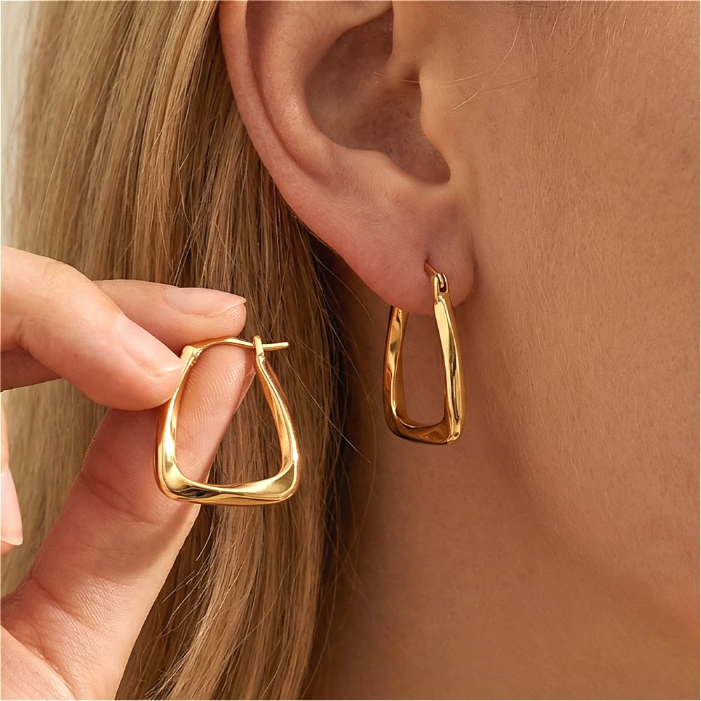 Creative Gold Stainless Steel Hoops