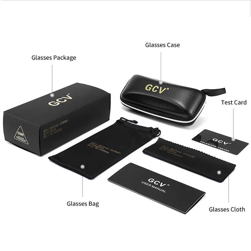 2025 GCV Polarized Cat Eye Women’s Sunglasses – Ultralight Frame