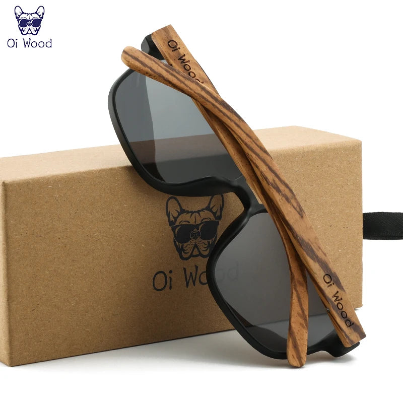 Oi Wood Men’s Sunglasses – Polarized, UV Protection, Eco-Friendly