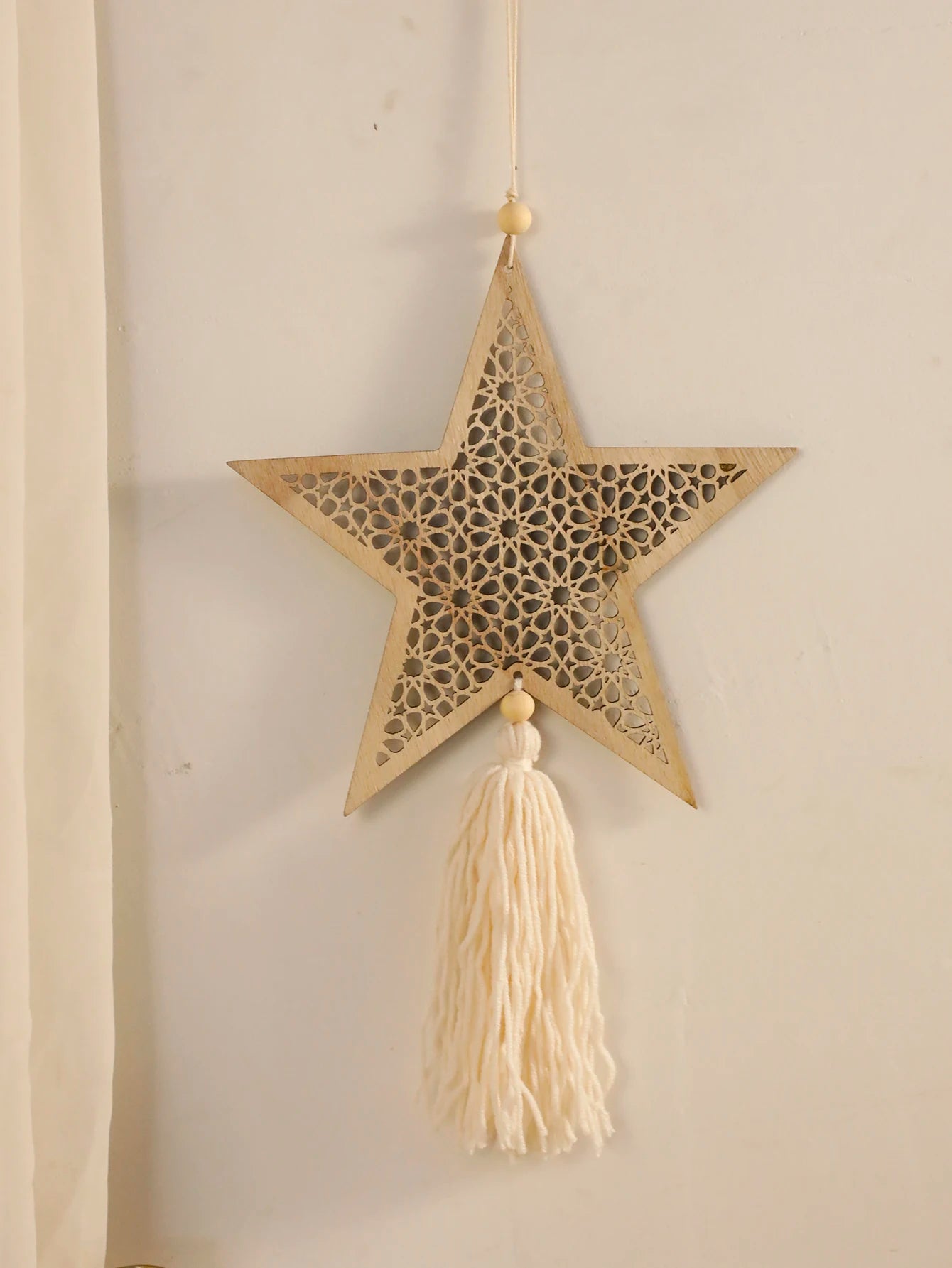 Ramadan Wooden Ornament – Moon & Star (Sold Individually)