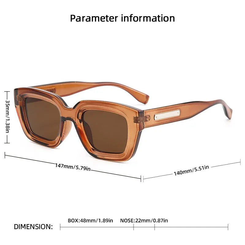 Retro Square Unisex Sunglasses – Fashion, Ins Style
