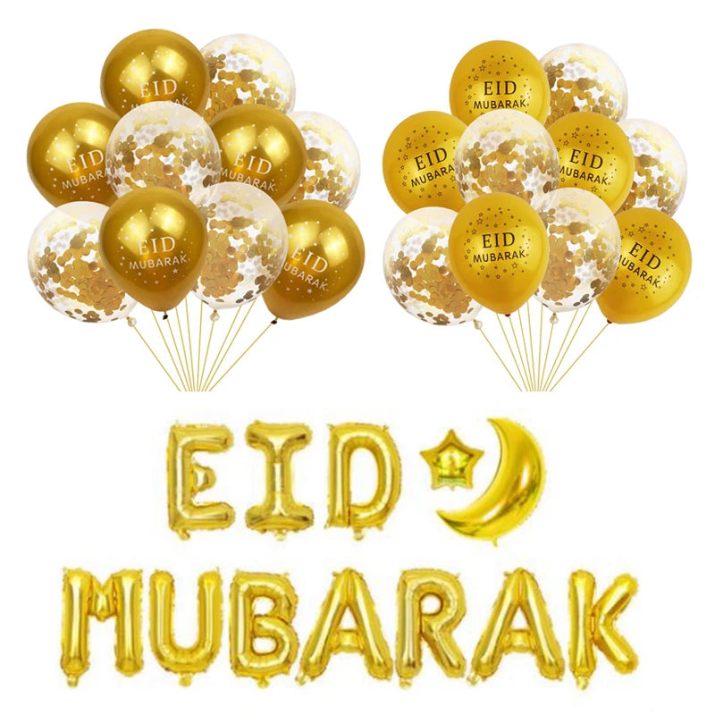 Eid Mubarak Balloons – 10PCS Set
