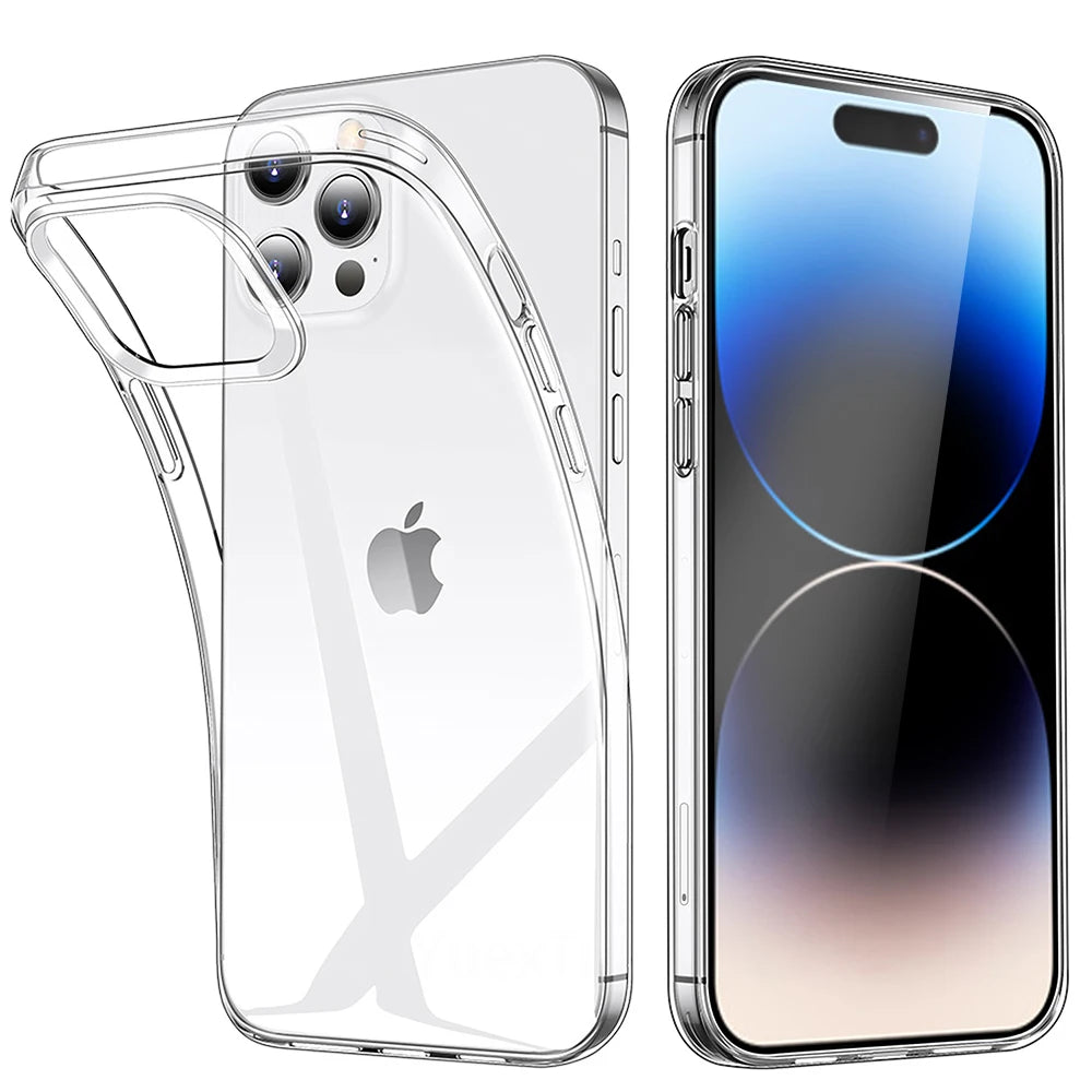 Transparent iPhone Case – YXY·CF, Anti-Scratch & Dustproof