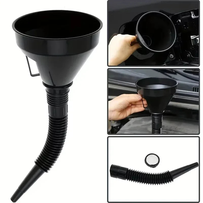 Multi-Functional Flexible Funnel – Spill-Proof Oil & Fuel Tool