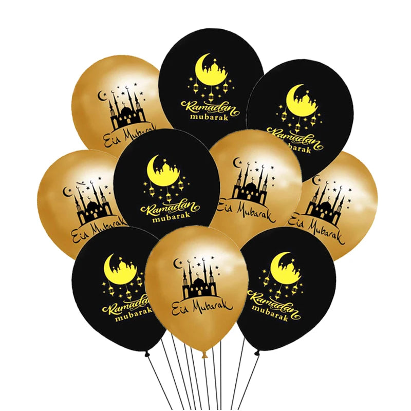 Eid Mubarak Balloons – 10PCS Set
