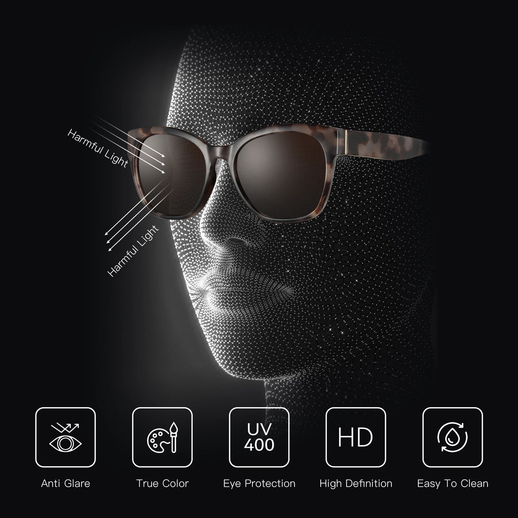 ZENOTTIC Polarized Oversized Cateye Sunglasses for Women