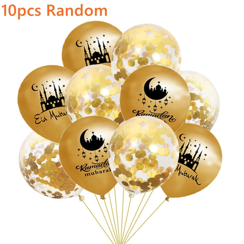 Eid Mubarak Balloons – 10PCS Set