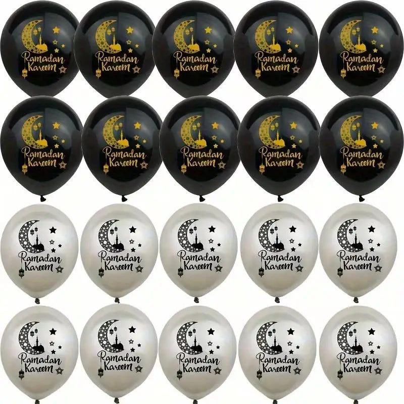 Ramadan & Eid Latex Balloon Set – 20pcs