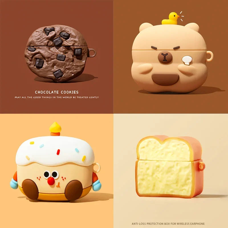 3D Chocolate Cookie AirPods Case – Cute, Fun & Protective