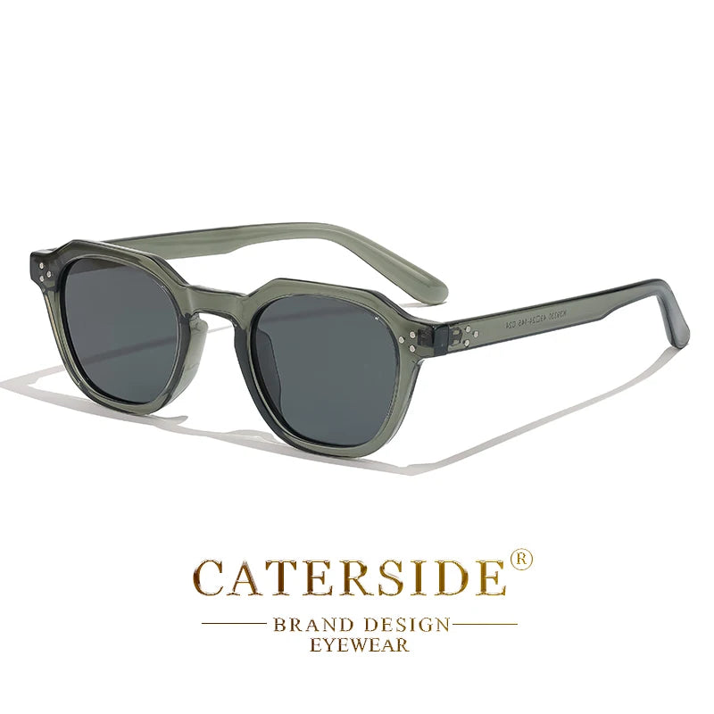 CATERSIDE Retro Polarized Unisex Sunglasses – TR90 Polygon Frame, Ultralight