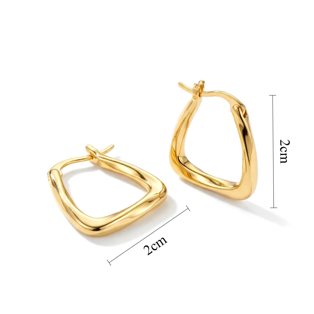 Creative Gold Stainless Steel Hoops