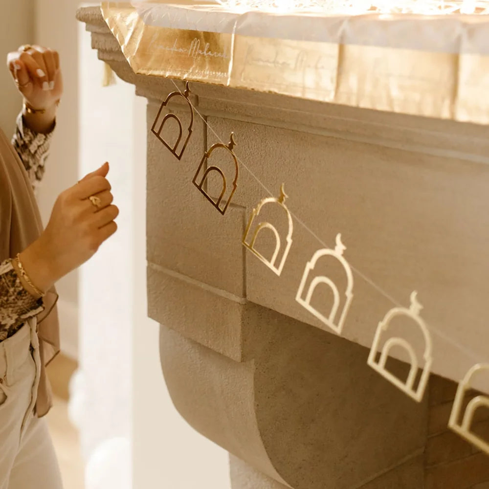 Masjid Silhouette Banner – Ramadan & Eid Al-Fitr Decoration