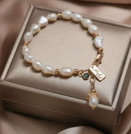 Natural Zircon Pearl Bracelet - Fashion Luxury Jewelry