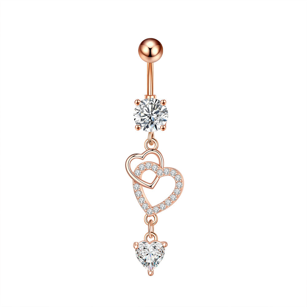 Zircon Navel Ring Navel Nail Piercing Jewelry