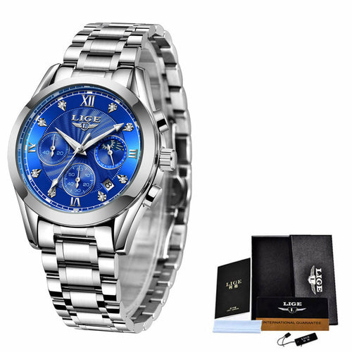 Men's Business Waterproof Watch With Stainless Steel Strap