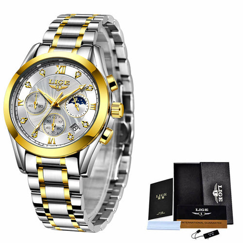 Men's Business Waterproof Watch With Stainless Steel Strap