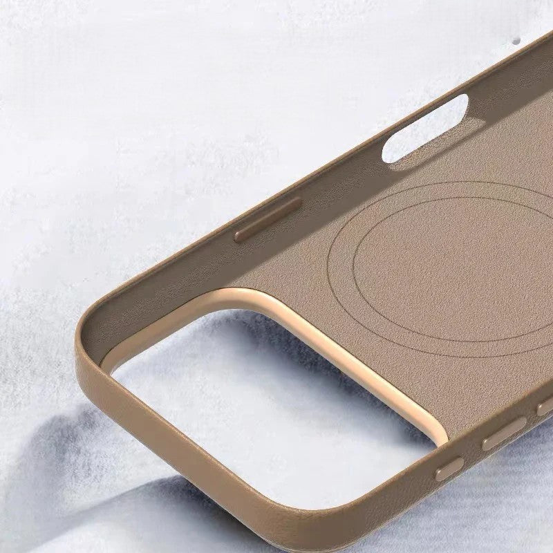 Premium Leather Magnetic Case – iPhone 17 Series