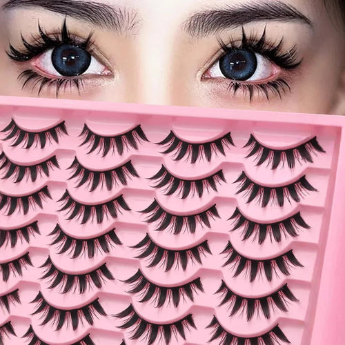 Thick Hard Bristle Fake Eyelashes 14 Pairs One Piece Whole Eyelash For