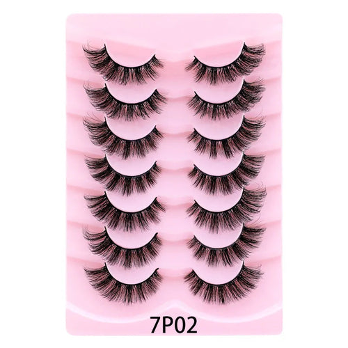 European Style False Eyelashes 7 Pairs Set Natural Curling Dense