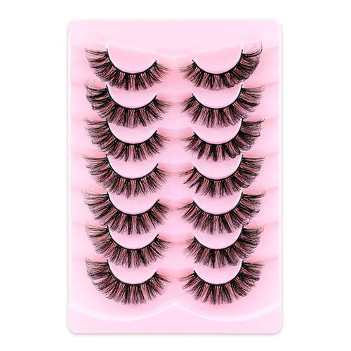 European Style False Eyelashes 7 Pairs Set Natural Curling Dense