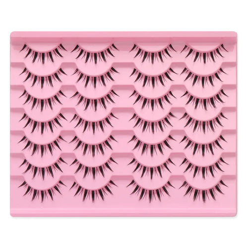 Thick Hard Bristle Fake Eyelashes 14 Pairs One Piece Whole Eyelash For